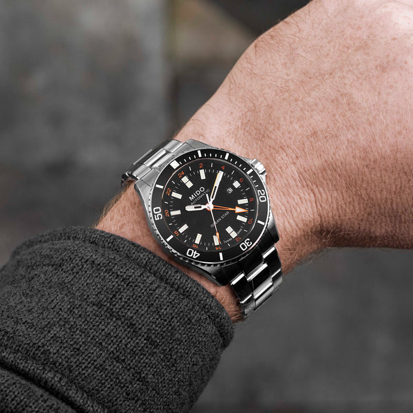 Mido Ocean Star GMT Black Dial On Bracelet - HODINKEE Shop