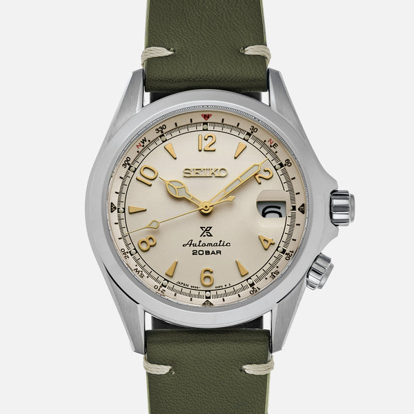 Seiko Prospex 'Alpinist' SPB123 With Cream Dial On Green Strap – HODINKEE  Shop