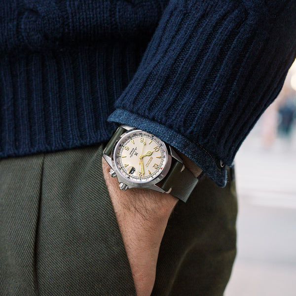 Seiko Prospex 'Alpinist' SPB123 With Cream Dial On Green Strap – HODINKEE  Shop