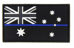 8cm length x 5cm width PVC – Thin blue line MSA0029 Molle Shop Australia