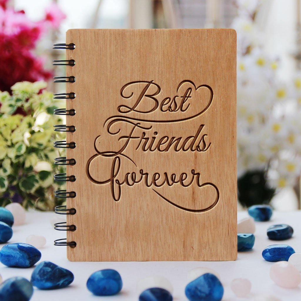 Best Friends Forever - Personalized Wooden Notebook