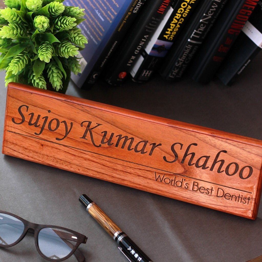 Office Nameplates For Desk Doors Custom Wooden Plaque With