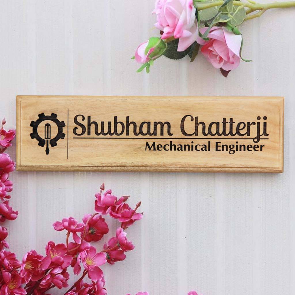 Personalized Wooden Name Plates For Engineers Gifts For Engineers