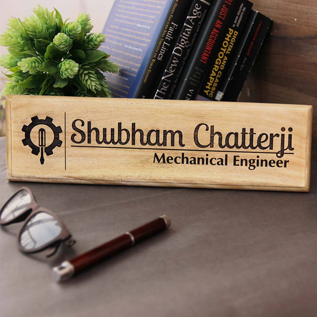 Wooden Engraved Name Plates for Engineers