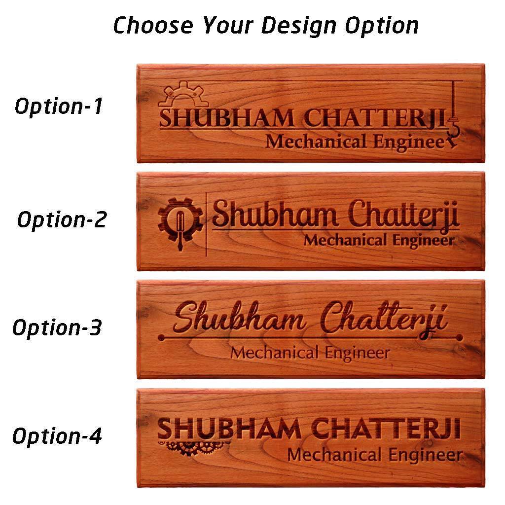 Personalized Wooden Name Plates For Engineers Gifts For Engineers