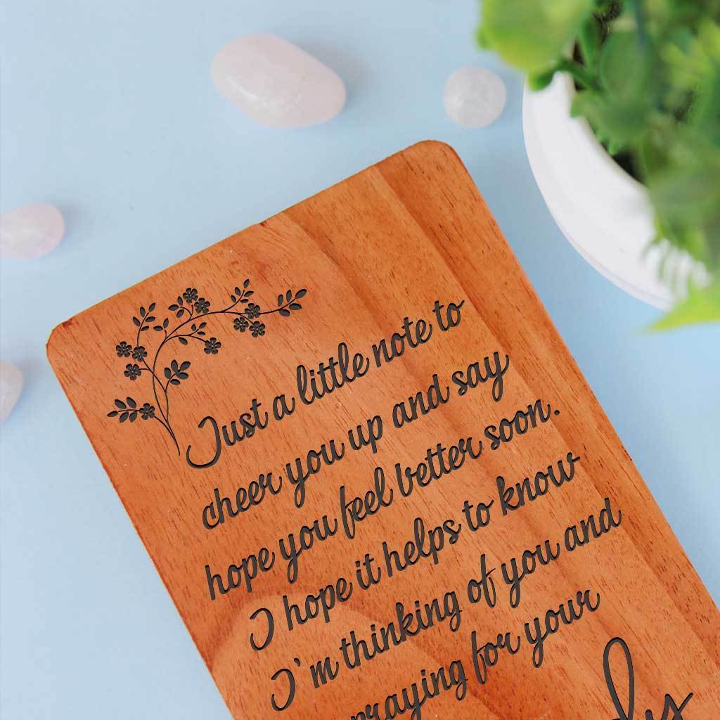 Get Well Soon Card: Set Of Personalized Wooden Cards