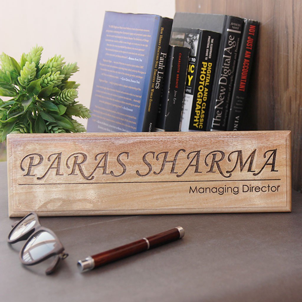 Office Nameplates For Desk Doors Custom Wooden Plaque With