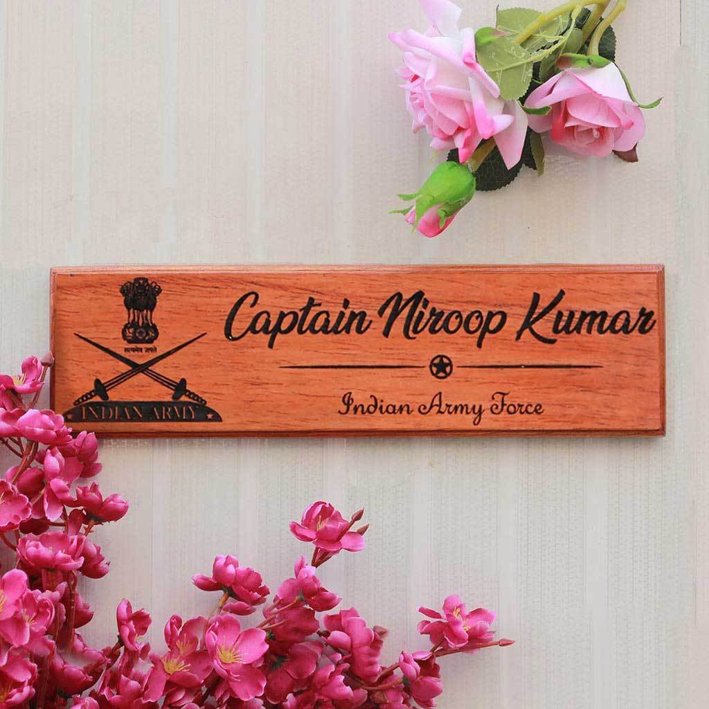 Wooden Name Plates Gifts For Army Officers Unique Military