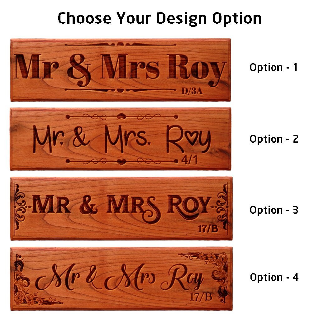Mr Mrs Wooden Nameplates For Desk Doors Custom Wooden Name Plaque