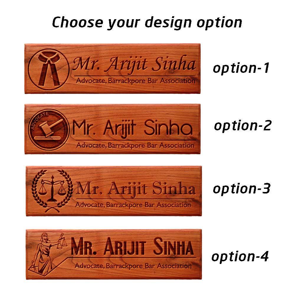 Personalized Wooden Nameplate For Lawyers Desk Door Name Signs