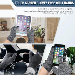 Men's & Women's Winter Beanie Hat Scarf Touchscreen Gloves Set 02