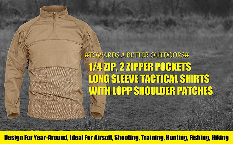 Men's Military 2 Zipper Pockets Shirts