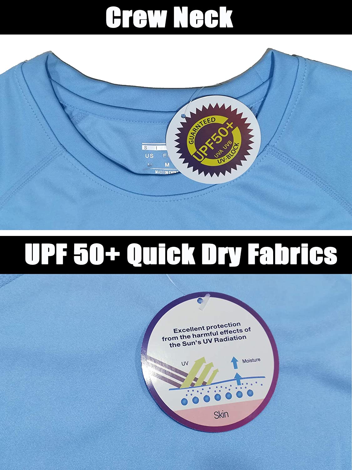 Men's UPF 50+ UV Long Sleeve Athletic Shirts