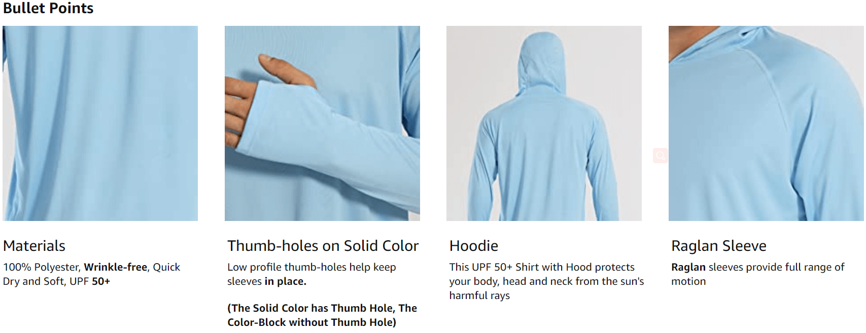 Men's Comfortable Hooded UPF 50+ Shirts