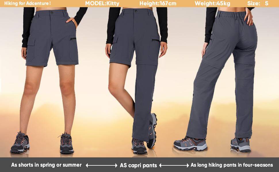 Women's Convertible Hiking Pants details