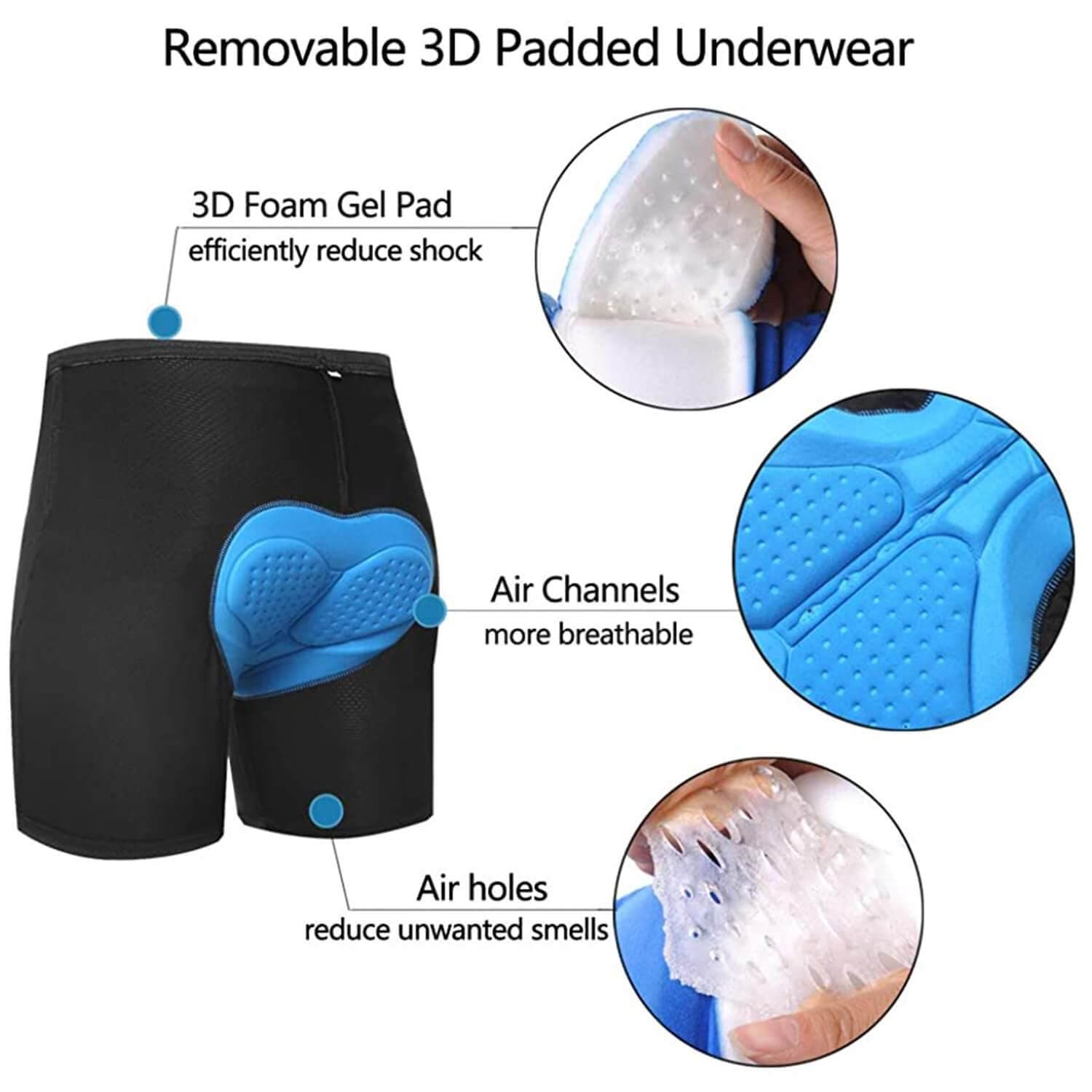 mens padded mtb shorts