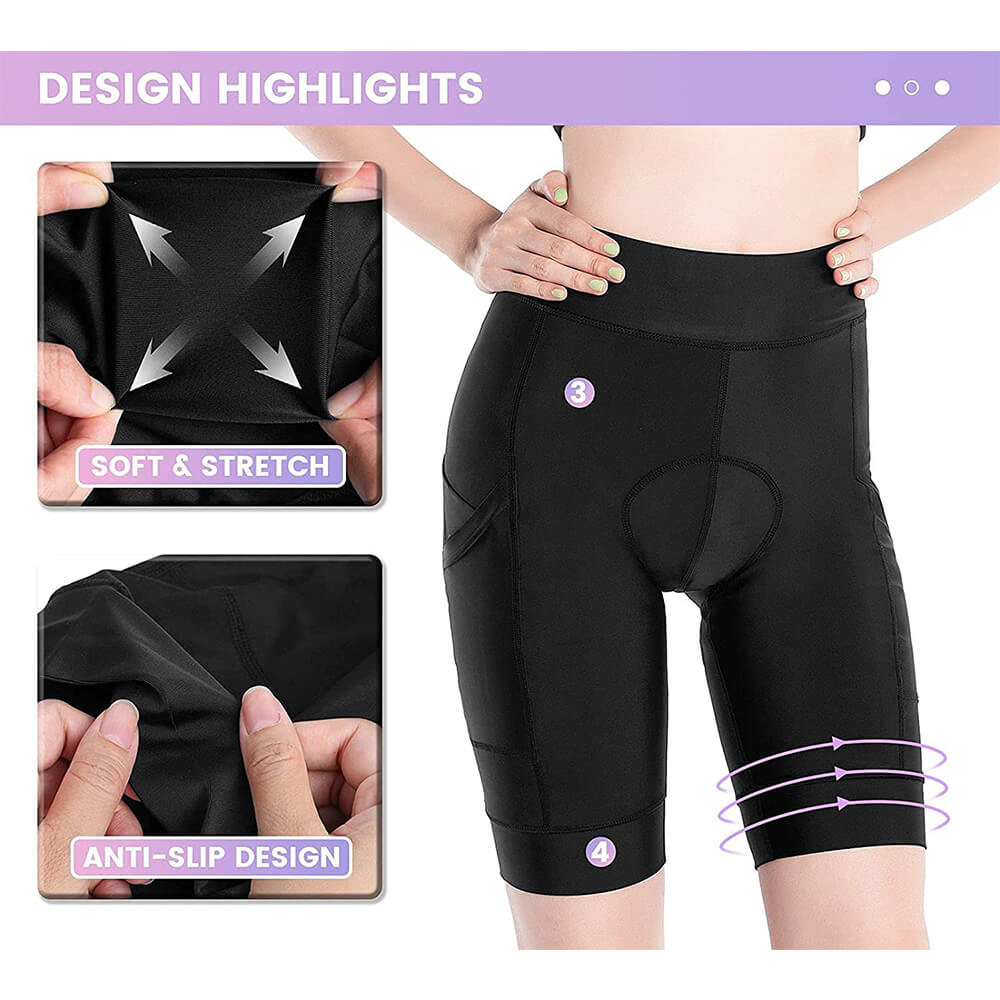 cycle shorts with pockets
