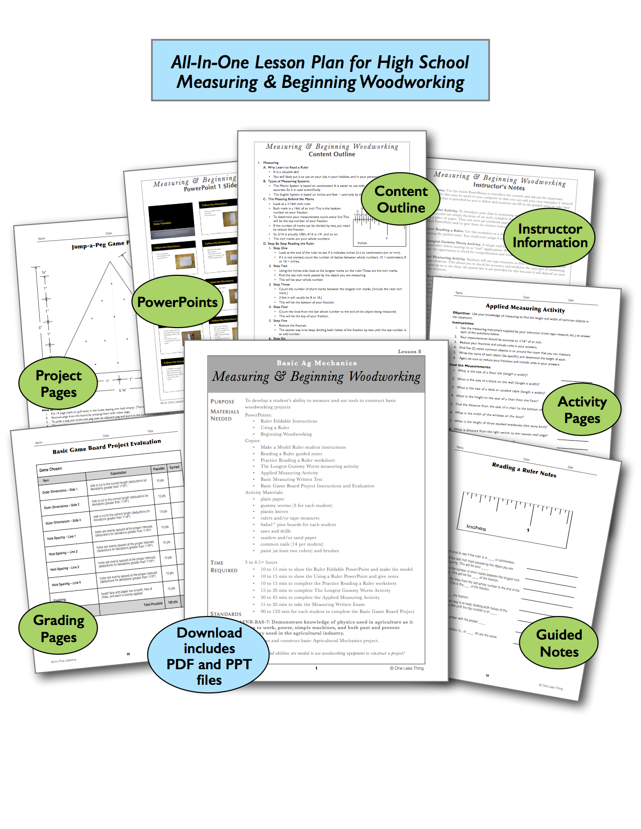 Measuring & Beginning Woodworking High School, All-In-One Lesson Plan