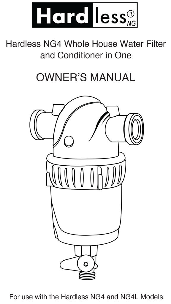 Hardless NG4 and NG4L Water Filter User Manual Cover