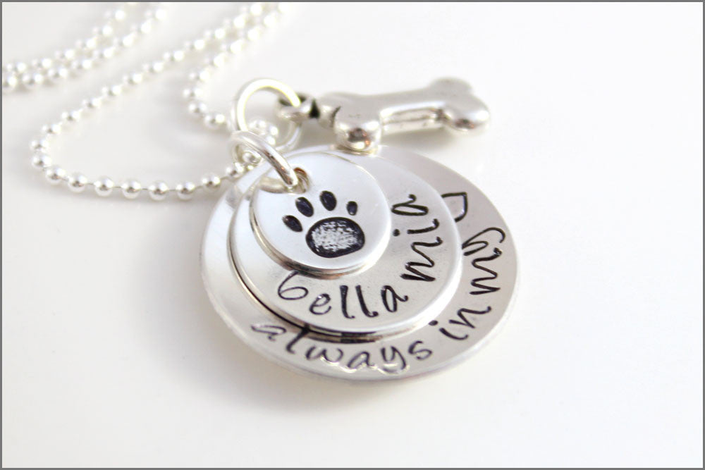 Stacked Pet Lover's Necklace | Custom Pet Name Necklace ...
