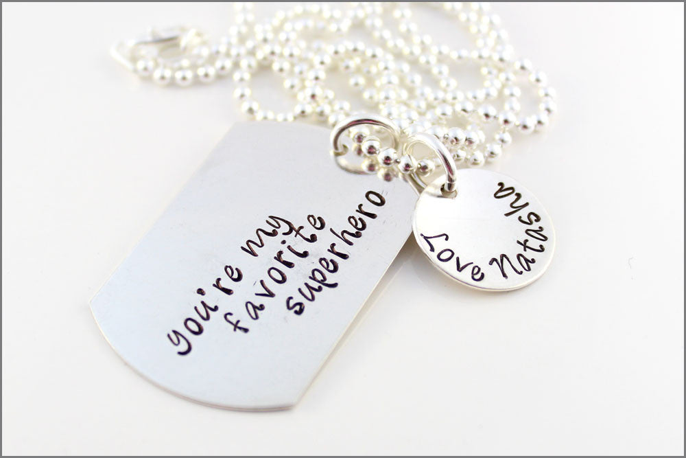 daddy dog tag necklace personalized