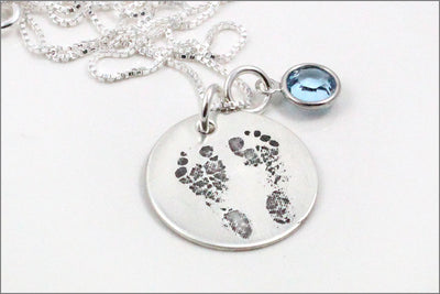 custom baby footprint jewelry