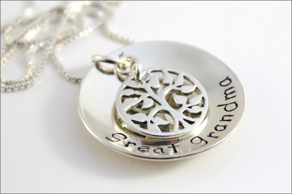 Great Grandma Necklace Sterling Silver Tree of Life