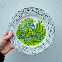 Load image into Gallery viewer, Bluebell display plate Helston Flora Day by Laura Lee Designs 