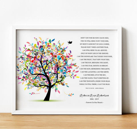 Personalised Memorial Gifts | Remembrance Poem Print