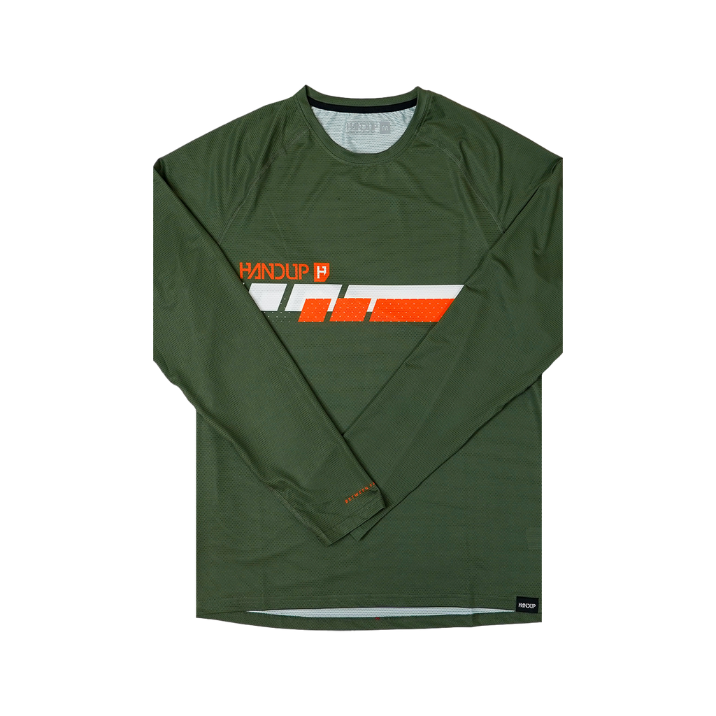 Long Sleeve Lite Jersey - Pro Race Olive/Orange