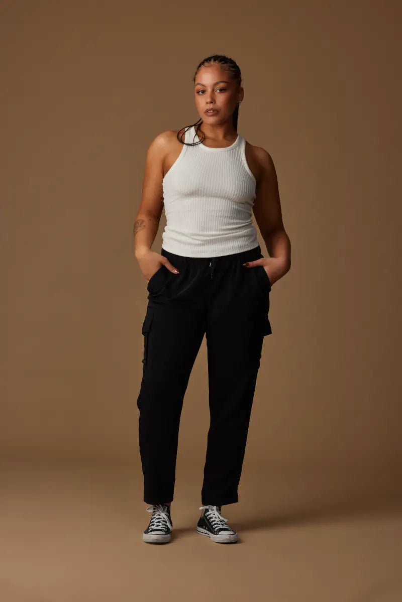 Casual Slit Pants - Black – Sanne Alexandra