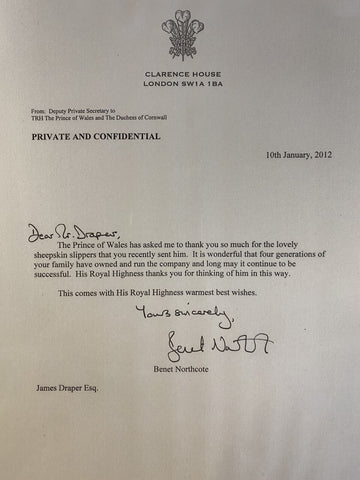 Letter from Prince Charles