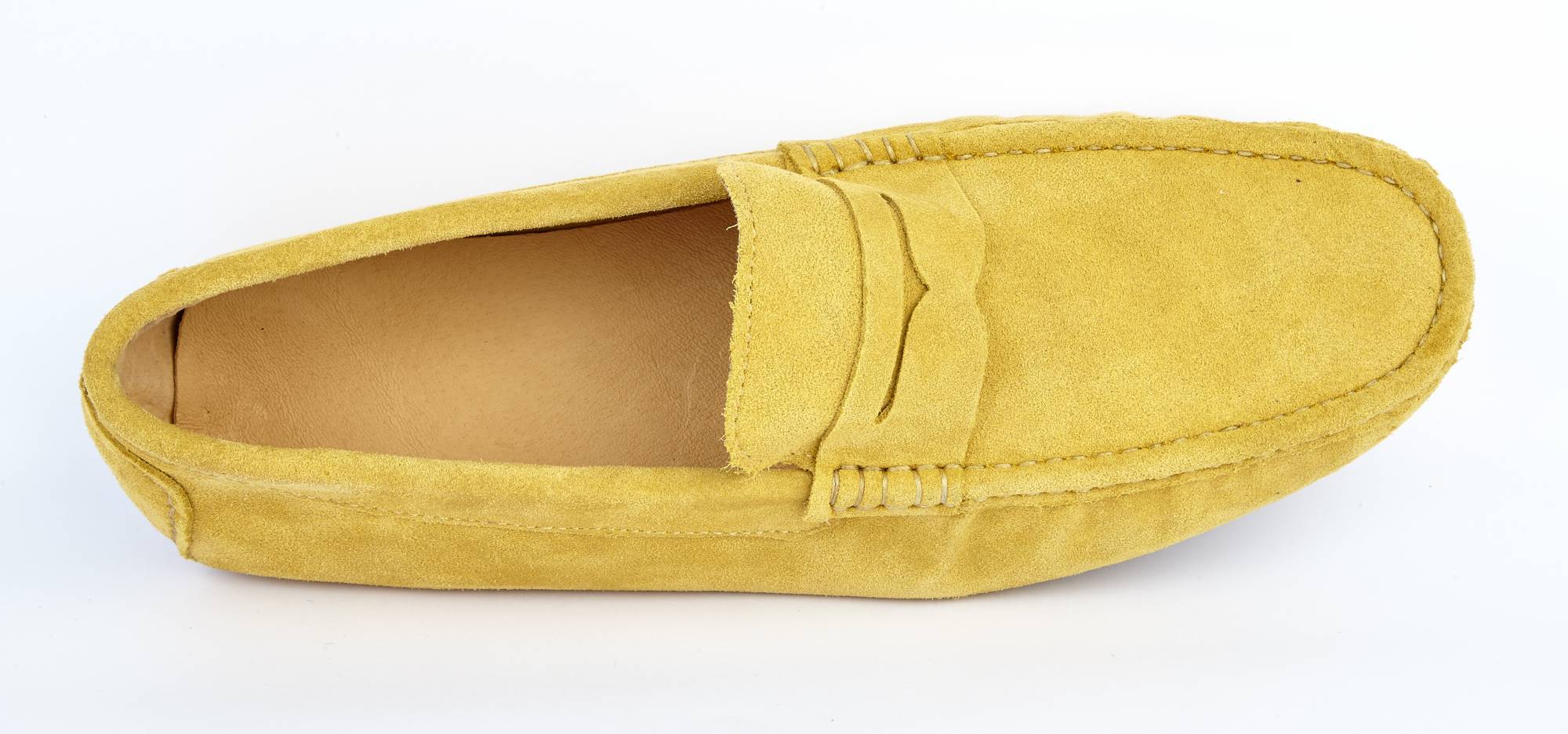 mustard colour loafers