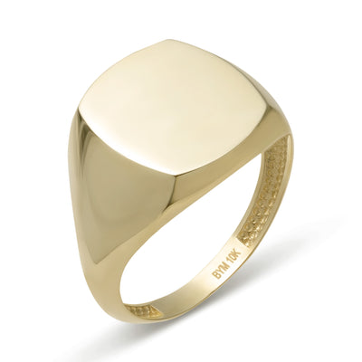 Picture of Large Signet Ring Solid 10K Yellow Gold