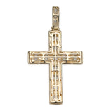 1 3/4" Cross Diamond Pendant 1.65ct 14K Yellow Gold - bayamjewelry