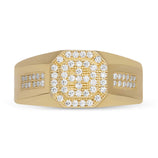 Picture of CZ Octagon Signet Ring 10K Yellow Gold