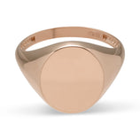 Picture of Women's Oval Signet Ring Solid 10K Rose Gold