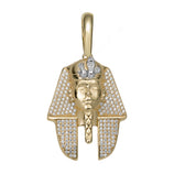 Picture of 1 3/4" CZ Pharaoh Egyptian King Pendant 10K Yellow Gold