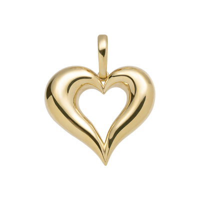 Picture of 1 1/4" Puffed Heart Pendant 10K Yellow Gold