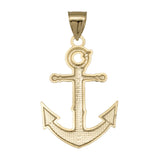 Anchor Charm Pendant 10K Yellow Gold - bayamjewelry