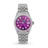 Picture of Rolex Datejust Diamond Bezel Watch 31mm Purple Dial | 6.75ct