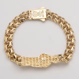 Picture of CZ St. Jude Rolo Link Bracelet 10K Yellow Gold