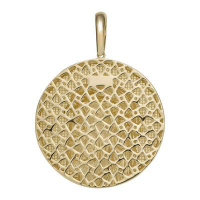 Diamond-Cut Face of Jesus Medallion Pendant 14K Yellow Gold - bayamjewelry