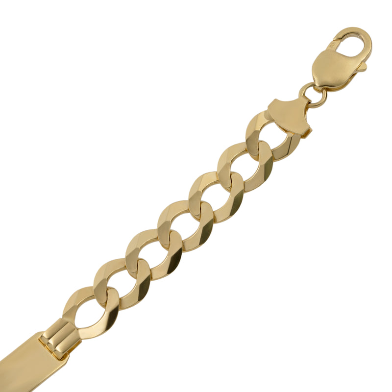 Women's Miami Curb Link ID Bracelet 10K Yellow Gold - Solid
