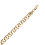 Picture of Women's Double Link Charm Bracelet 10K Yellow Gold