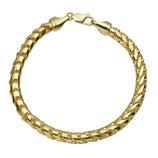 Franco Chain Bracelet 10K Yellow Gold - Solid - bayamjewelry