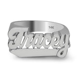 Name Ring 14K White Gold - Style 18 - bayamjewelry