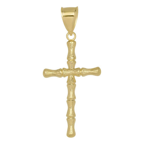 bamboo-textured-cross-pendant