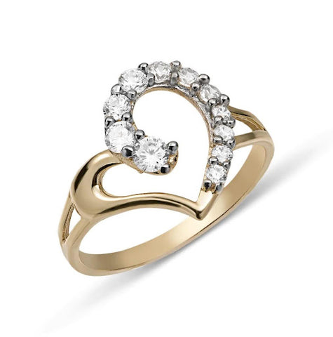 womens-half-cz-heart-ring