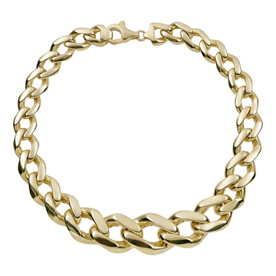 10k Yellow Hollow Gold Cuban Link Bracelet 12 mm – Avianne Jewelers
